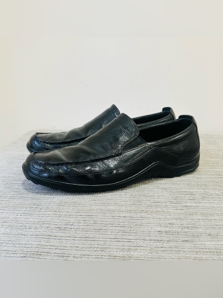 Cole Haan Tucker Venetian Black Leather Dress Slip-On Driving Loafer Mens 13m